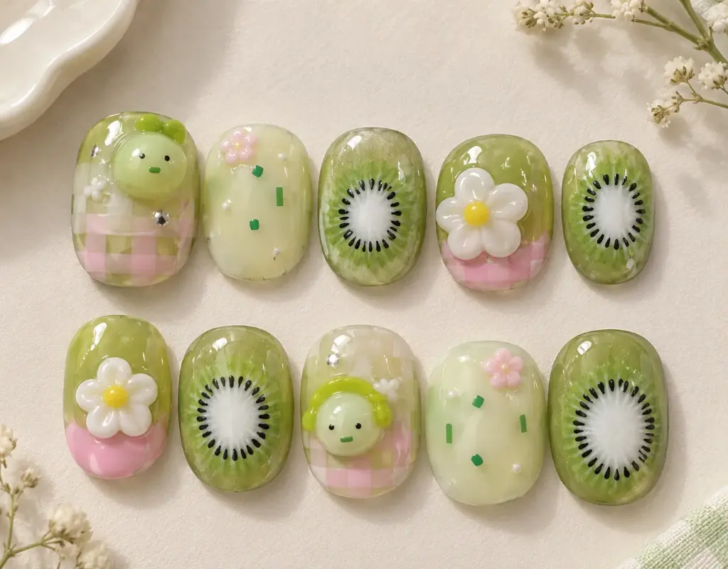kwai green Nail Set