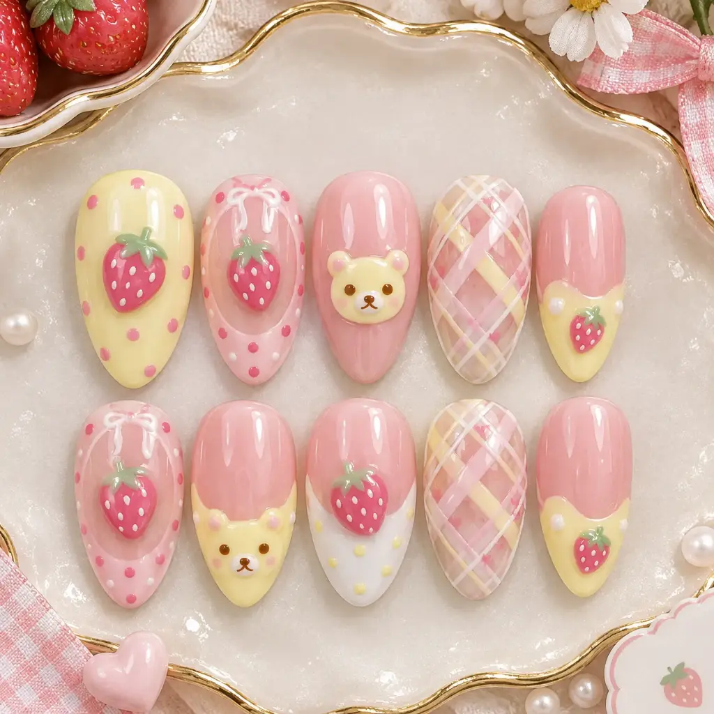 Kawaii Strawberry Dessert