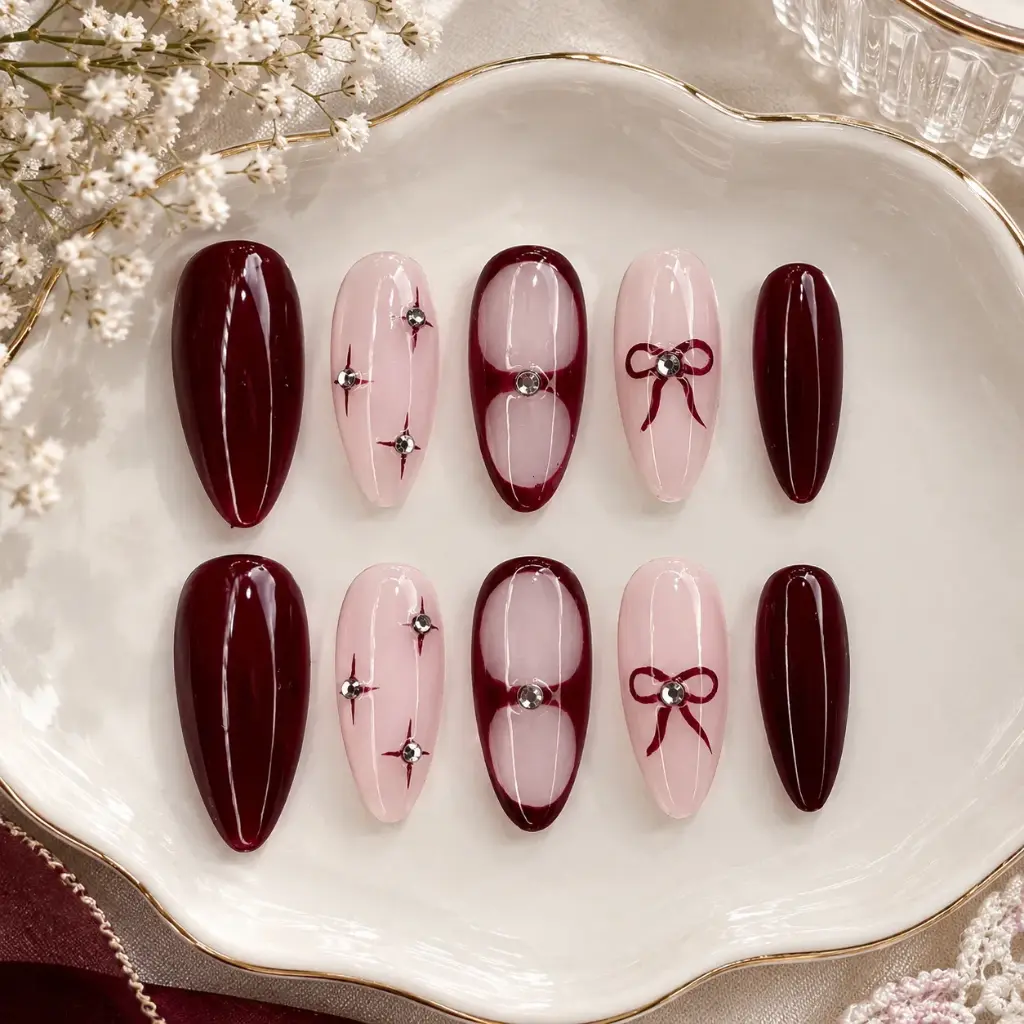 Burgundy and Blush Luxe