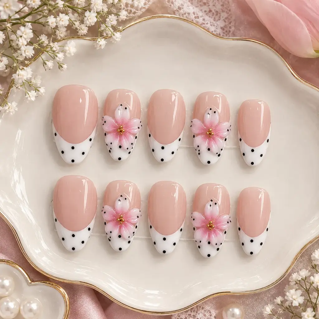 Elegant Pink Polka-Dot