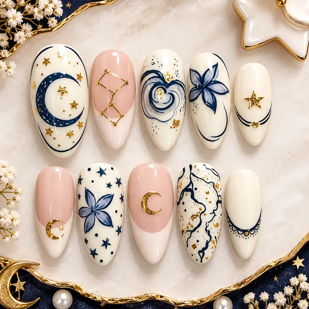 Celestial Gold and Navy