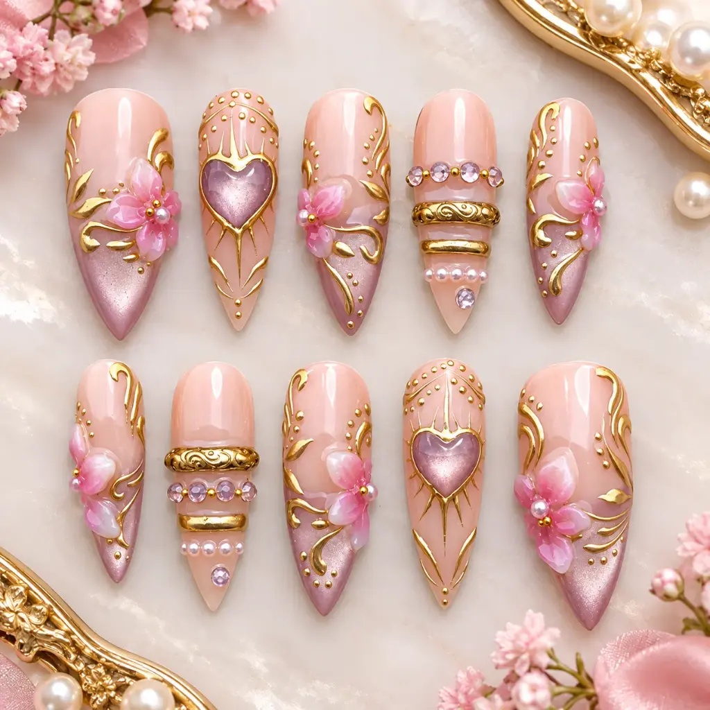 Opulent Blush Nail Set