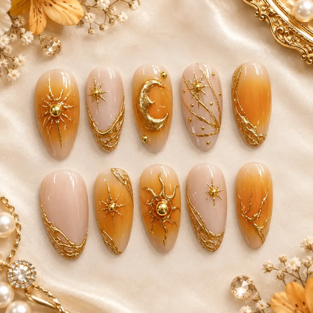 Celestial Gold Ombre