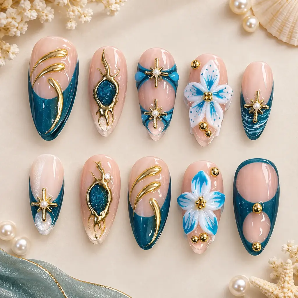 Nautical Luxe Teal and Gold