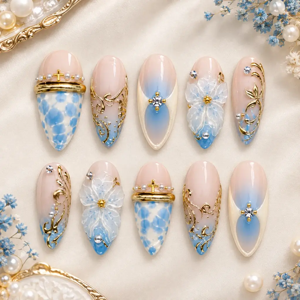 Elegant Blue and Gold