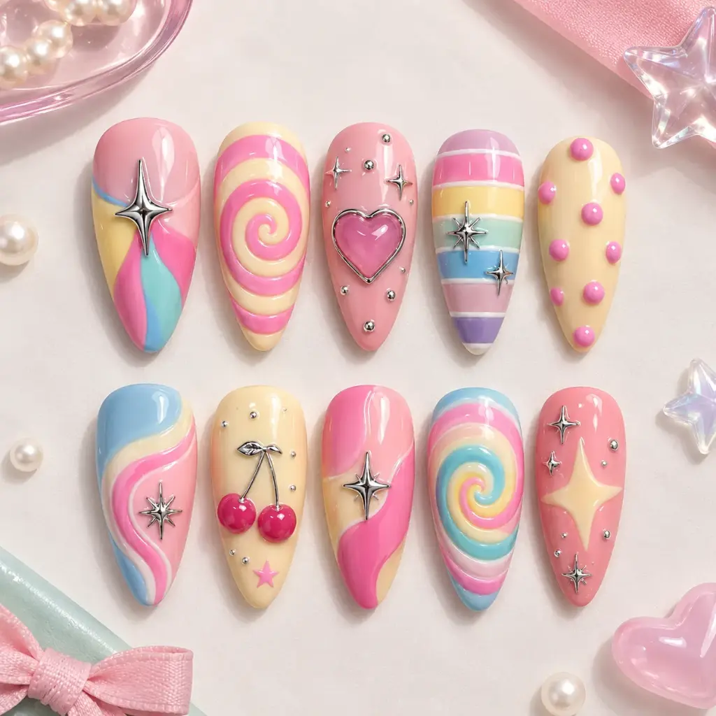Pastel Candy Dream Nail